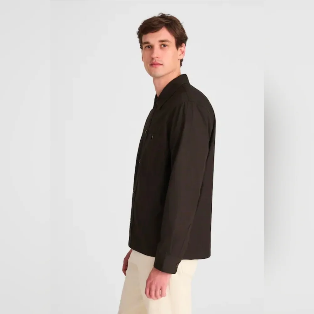 Madewell Mens Cotton Poplin Overshirt Mocha Brown Button Down Shirt XXL